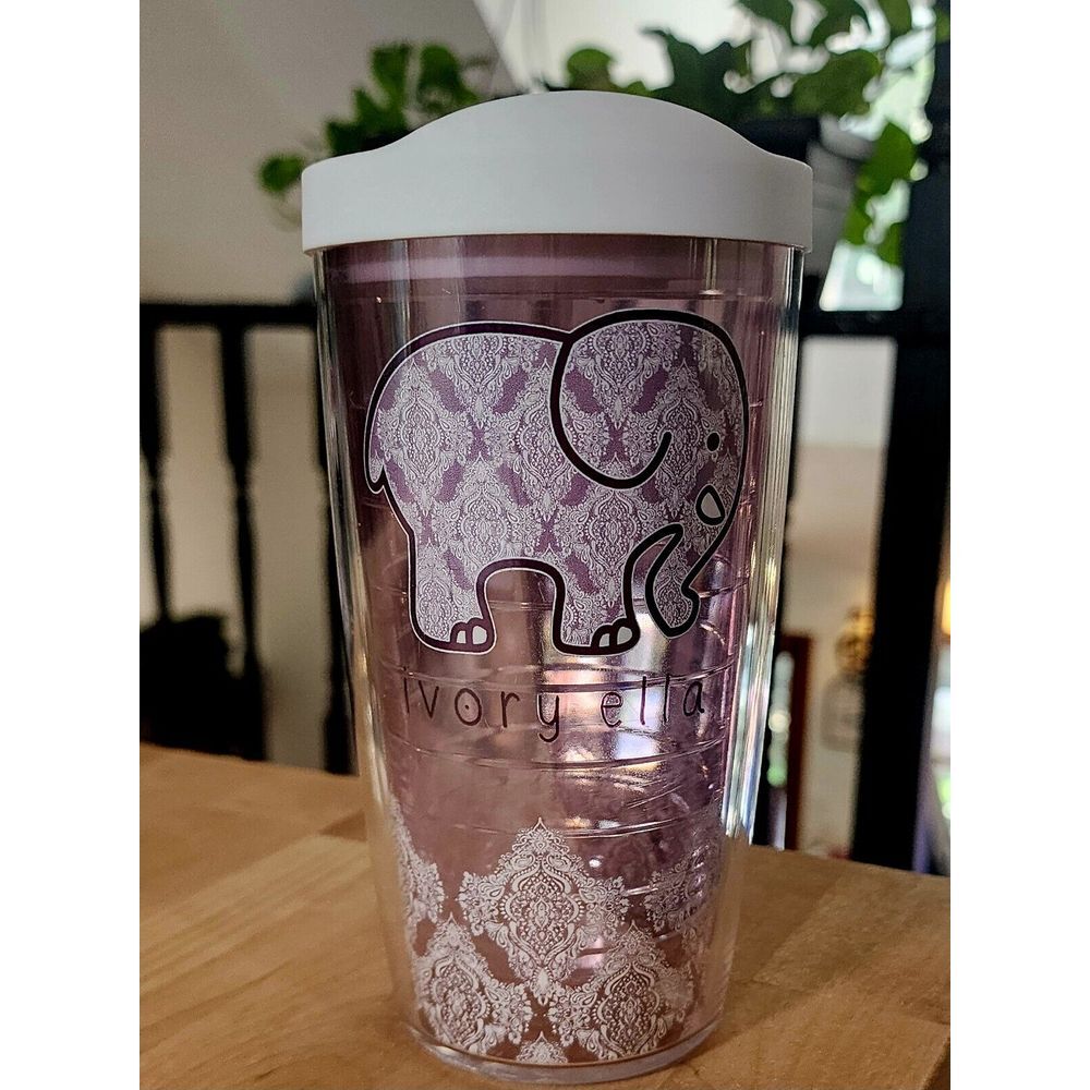 IVORY ELLA Elephant Purple & White Tervis‎